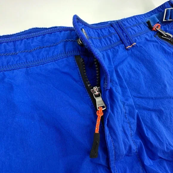 VTG RLX Ralph Lauren Mens Slim Fit Cargo Paratrooper Shorts Blue Utility Size 42 - Picture 6 of 16